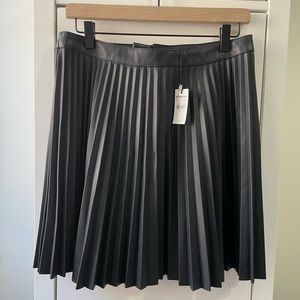 Express Vegan Leather Pleated Skirt